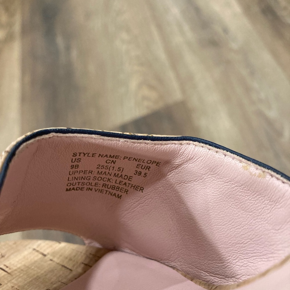 Kate Spade New York Penelope Cork Wedges Shoes Heels Spring Summer Easter Size 9 - Picture 10 of 10